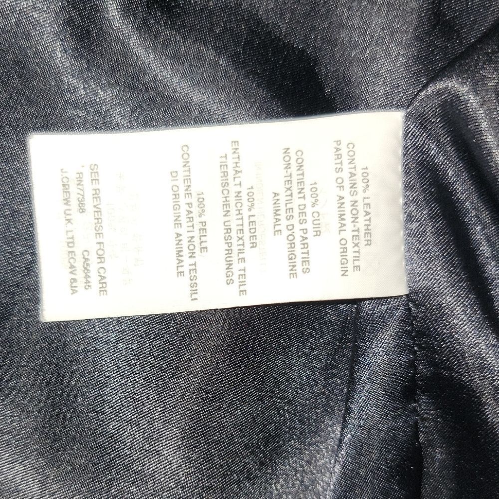 J. Crew Taupe Leather Moto Jacket with Gold Hardware Womens Size 2 - Picture 8 of 12